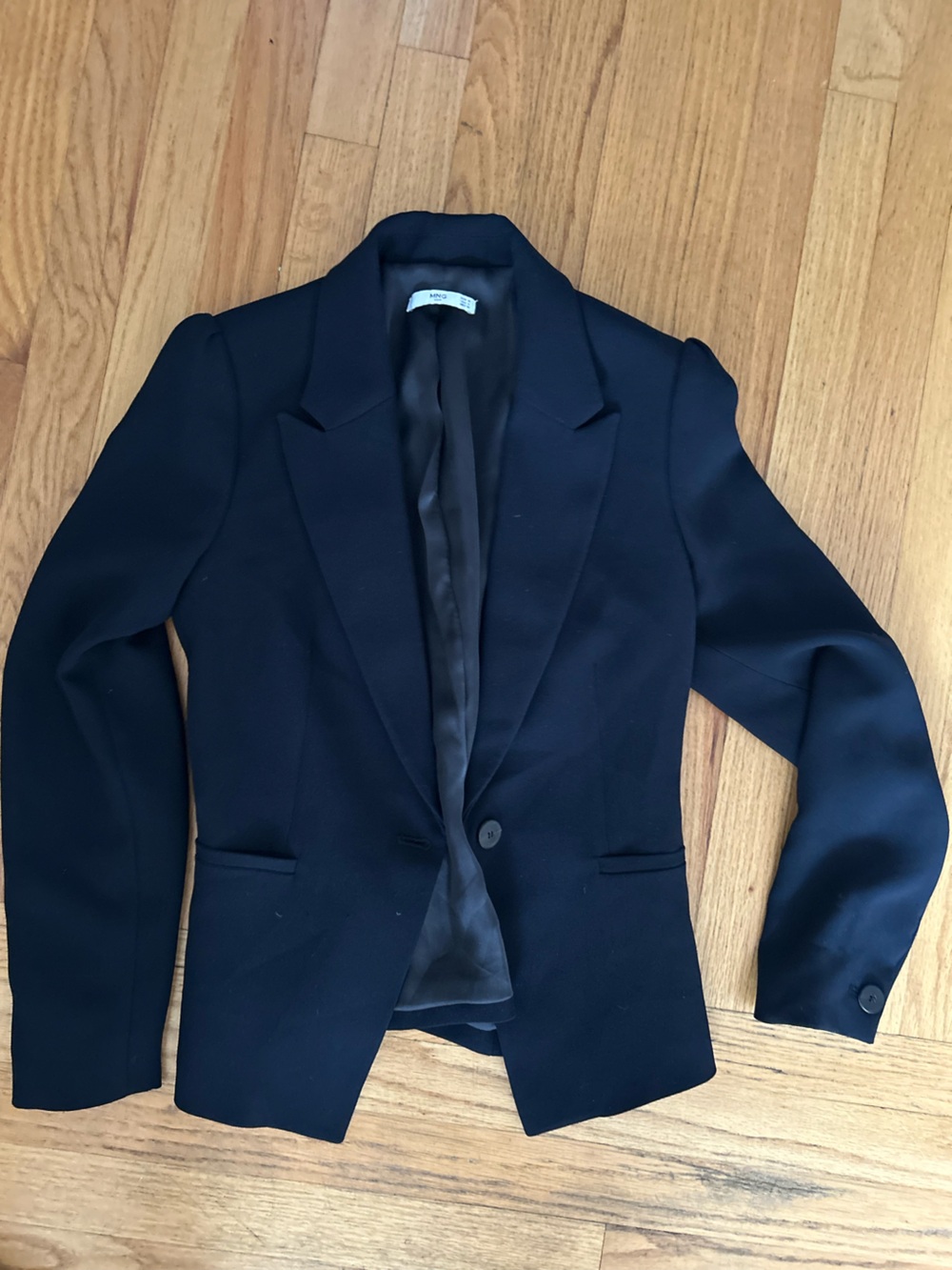 Mango Women's Black Single-Button Blazer